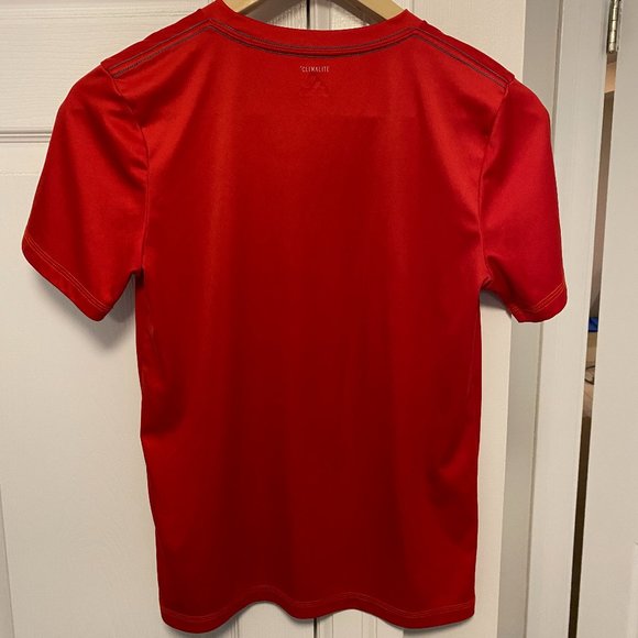 Red Adidas Short Sleeve T-Shirt Size: Kids Medium - Picture 8 of 8